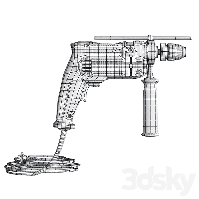 dewalt hammer drill 3ds Max - thumbnail 2