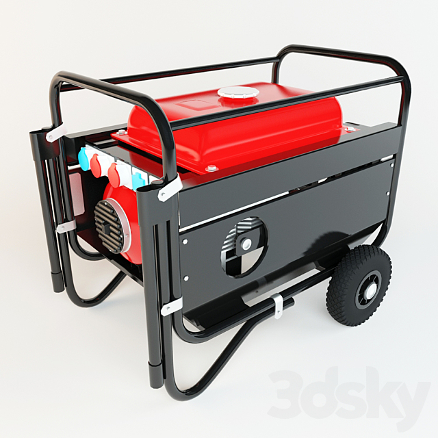 Diesel generator 3DS Max Model - thumbnail 2