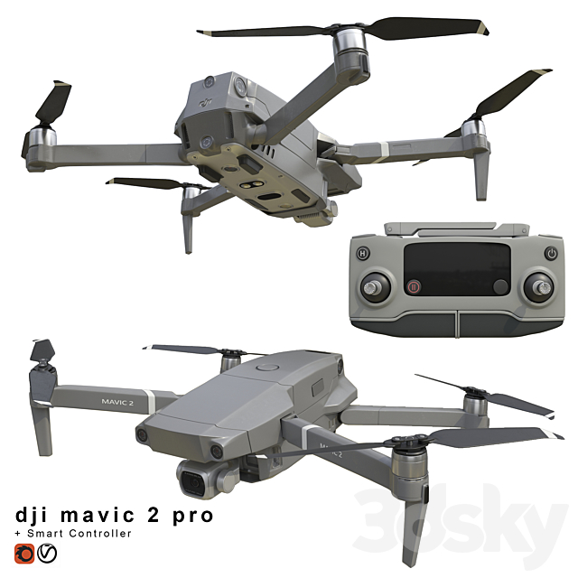 DJI Mavic PRO 2 3DSMax File - thumbnail 1