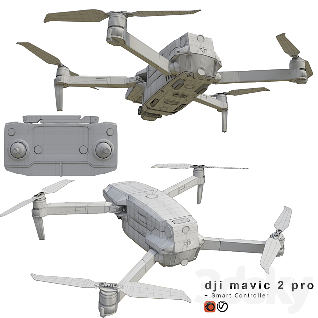 DJI Mavic PRO 2 3DSMax File - thumbnail 3