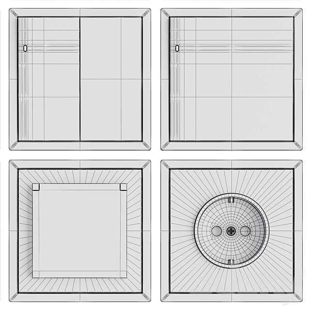 Donel sockets and switches 3DS Max Model - thumbnail 5