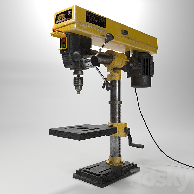 Drilling machine Corvette48 3DS Max - thumbnail 1