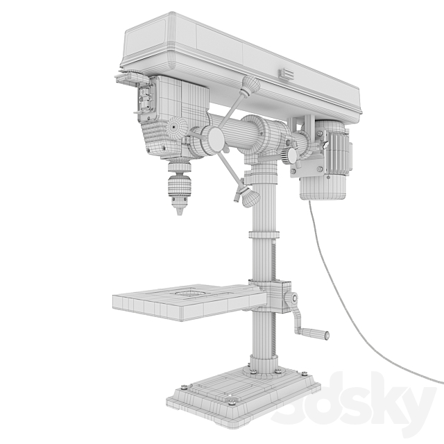 Drilling machine Corvette48 3DSMax File - thumbnail 3