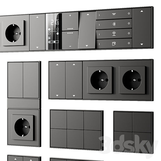 Ekinex sockets and switches 3DSMax File - thumbnail 3