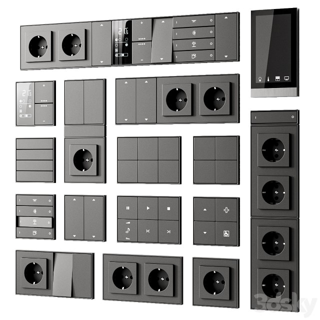 Ekinex Sockets Switches 3dsmax Download - thumbnail 1