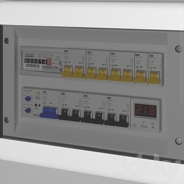 Electrical board 3 3DS Max Model - thumbnail 2