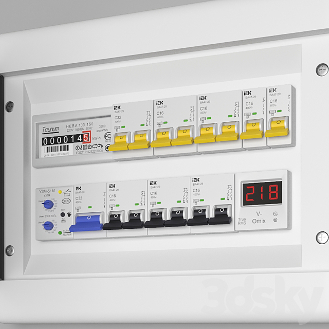 Electrical board 3 3DS Max Model - thumbnail 3