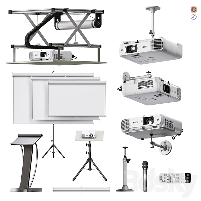 Electrical equipment set 4 3ds Max - thumbnail 1