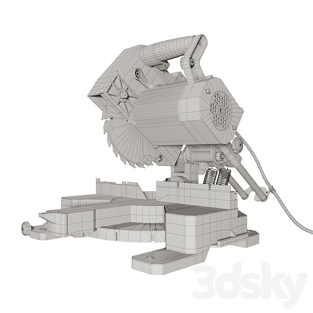 Elektra Beckum miter saw 3ds Max - thumbnail 3