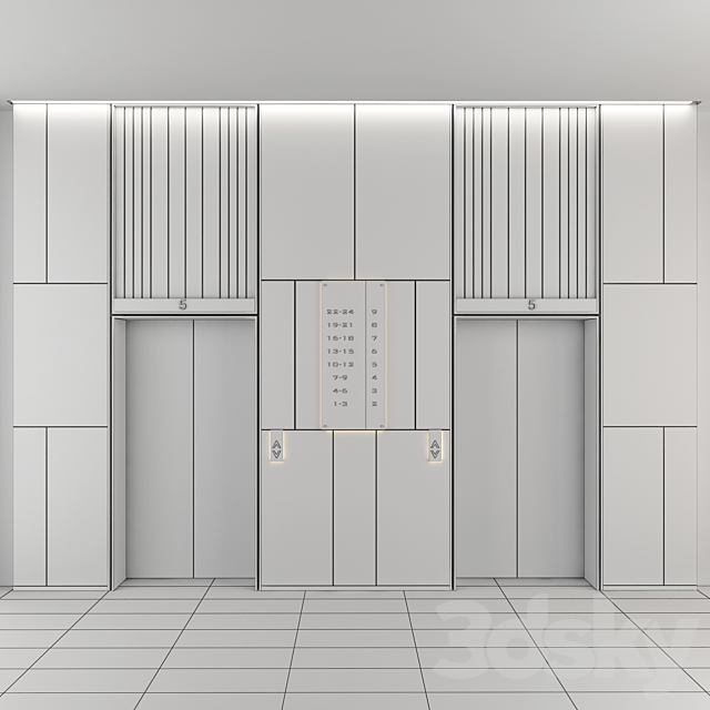 ELEVATOR LOBBY DESIGN 3 3DSMax File - thumbnail 4