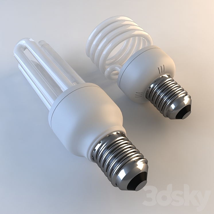 Energy-saving lamps 3DS Max - thumbnail 1