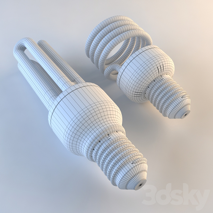 Energy-saving lamps 3DS Max - thumbnail 2