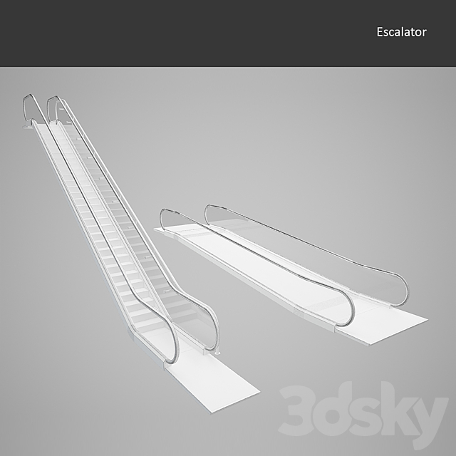 Escalator 3DS Max Model - thumbnail 2