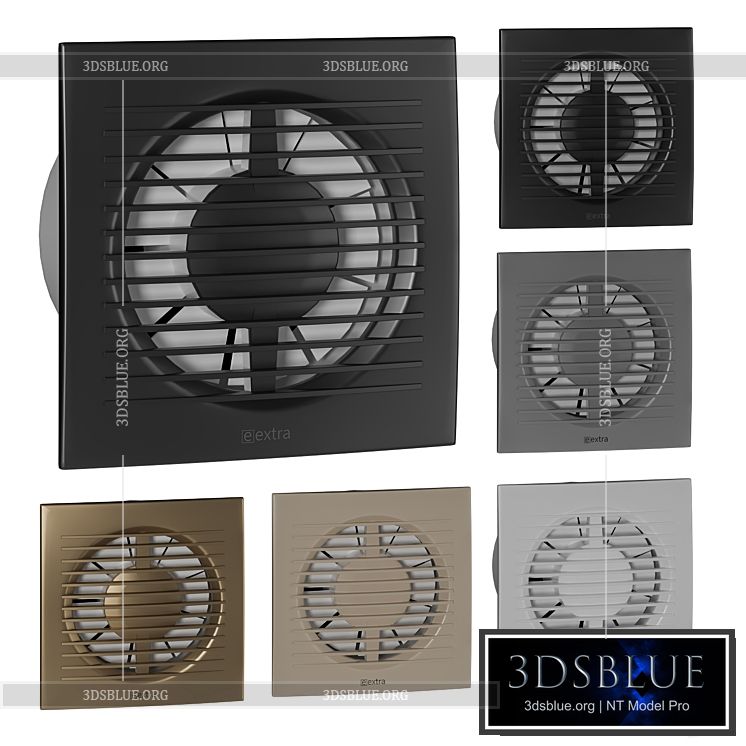 Exhaust fan Europlast E-EXTRA 3DS Max - thumbnail 3