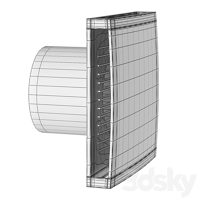 Exhaust fan Europlast EET100 EET125 EET150 3ds Max - thumbnail 3