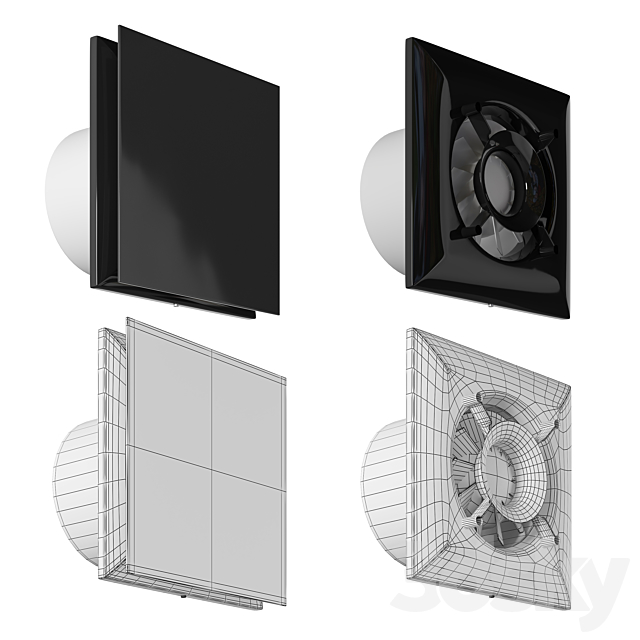 Exhaust fan Vents Solid and Vents Ace (100 125) 3DS Max Model - thumbnail 4