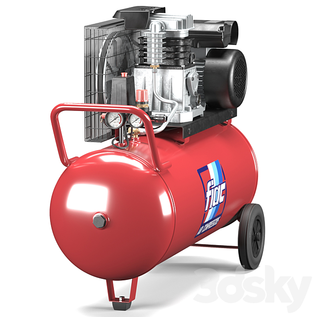 FIAC Air Compressor 3DS Max Model - thumbnail 2