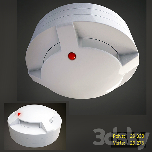 Fire detectors thermal and manual 3ds Max - thumbnail 2