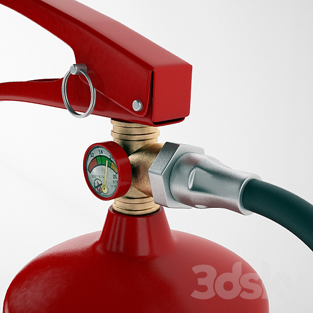 Fire extinguishers and fire cabinet 3DS Max Model - thumbnail 3