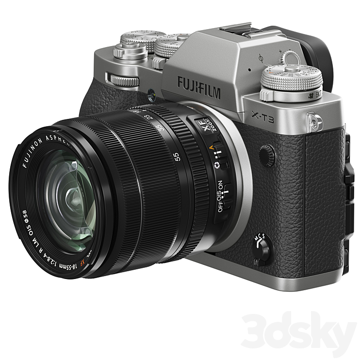 fuji x-t3 digital photo camera 3DS Max - thumbnail 2