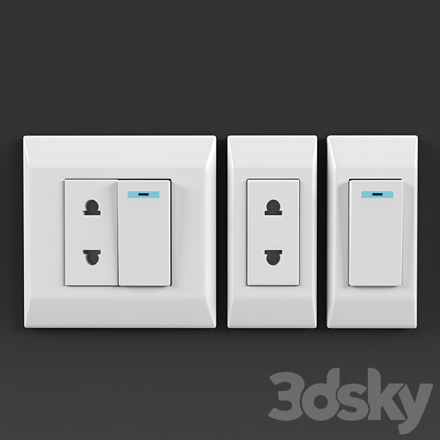 Furniture switches. sockets 3DSMax File - thumbnail 1