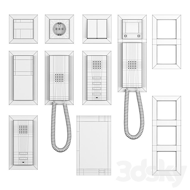 Gira door communication system 3DSMax File - thumbnail 3