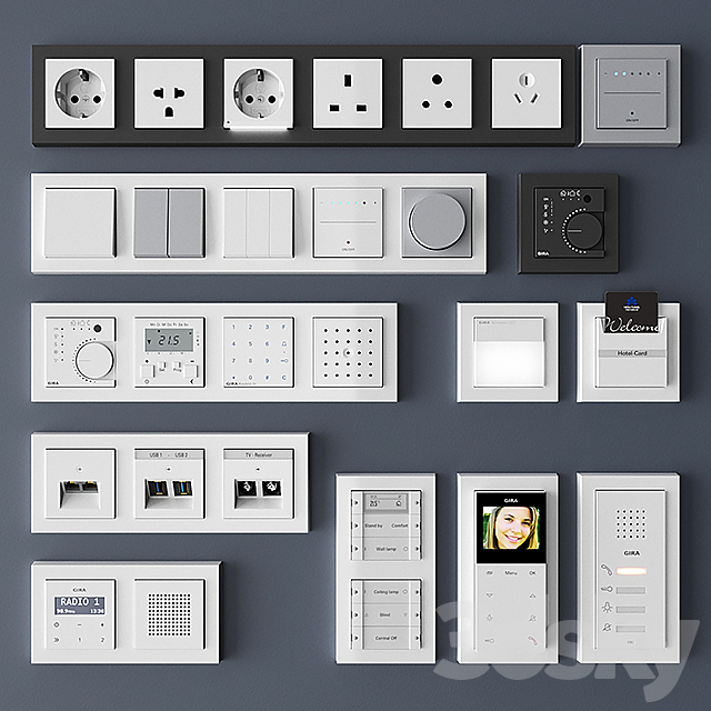 Gira E2 _ E3 _ Standard 55 3DSMax File - thumbnail 1