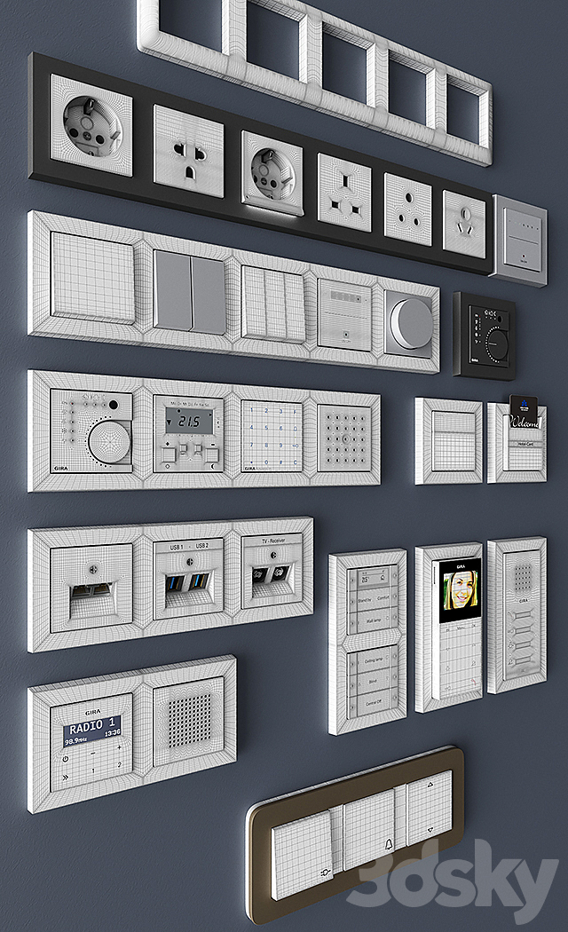 Gira E2 _ E3 _ Standard 55 3DSMax File - thumbnail 2