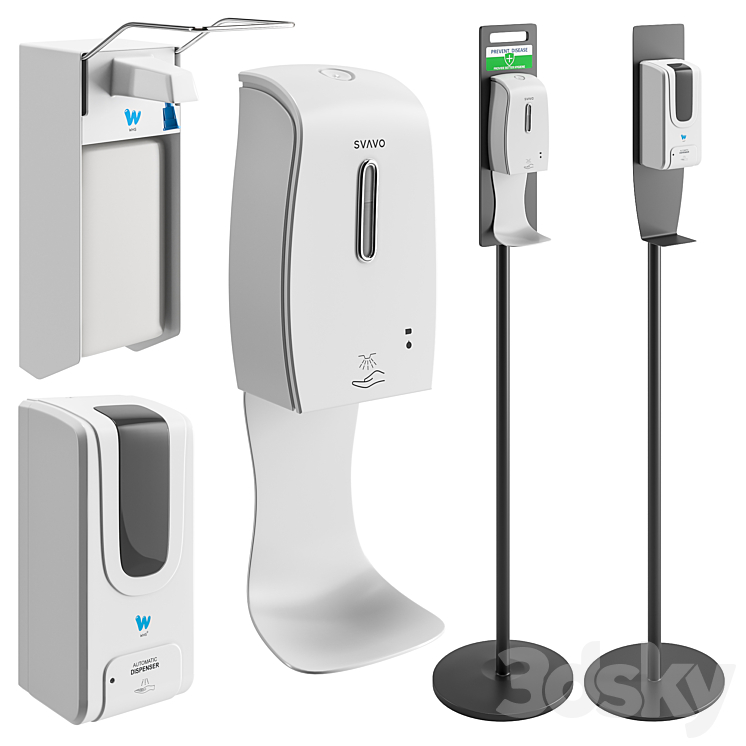 Hand Sanitizer Dispenser Set 3DS Max - thumbnail 1