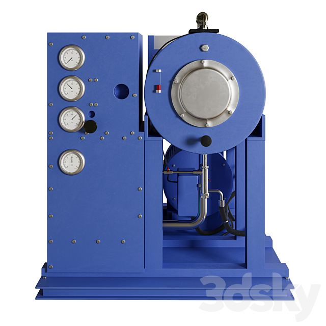 Hydraulic pumping station SNG.100.80.30.003.000 3DS Max Model - thumbnail 2