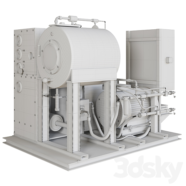 Hydraulic pumping station SNG.100.80.30.003.000 3DS Max Model - thumbnail 3