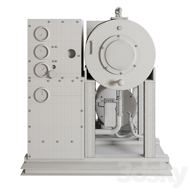 Hydraulic pumping station SNG.100.80.30.003.000 3DS Max Model - thumbnail 4