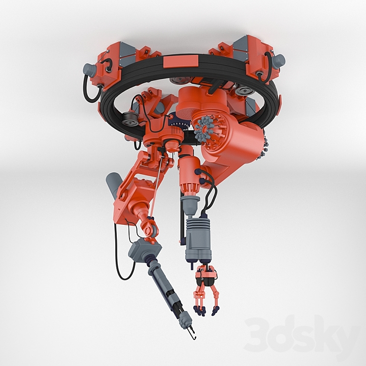 Industrial cutter with a manipulator 3DS Max - thumbnail 1