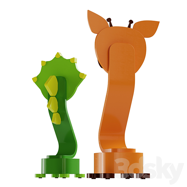 Infostend children’s Giraffe Dragon 3DS Max Model - thumbnail 2