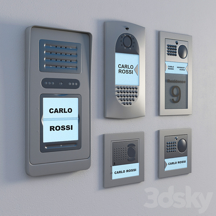 intercom interphone entryphone 3DS Max - thumbnail 1