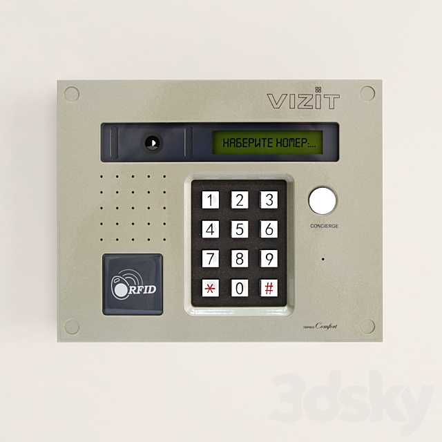 Intercom Vizit BVD-432 3DSMax File - thumbnail 2