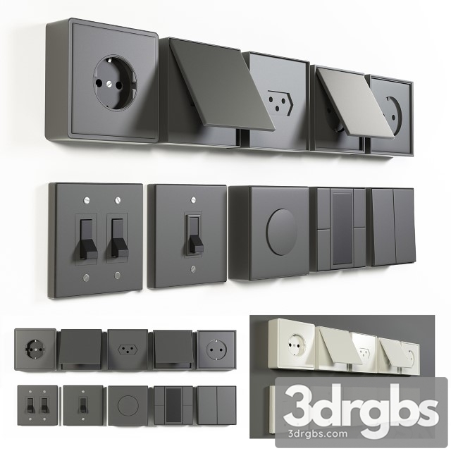 Jung LS 990 Outlet Electric Switches 3dsmax Download - thumbnail 1