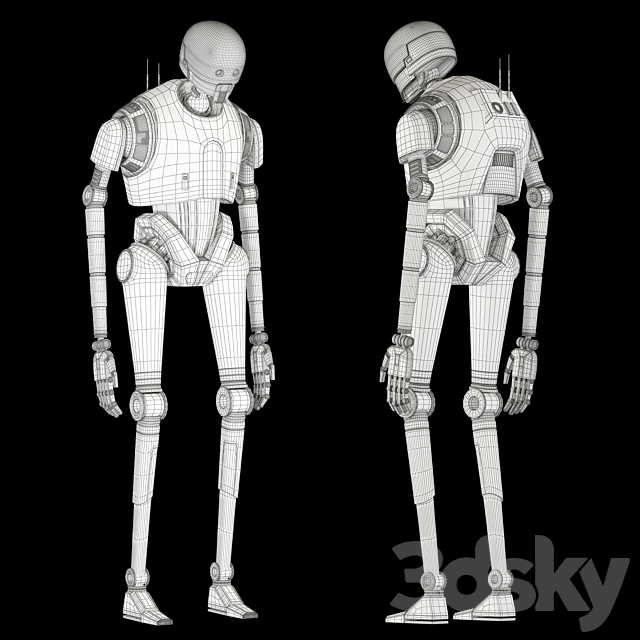 K-2SO 3DS Max Model - thumbnail 3