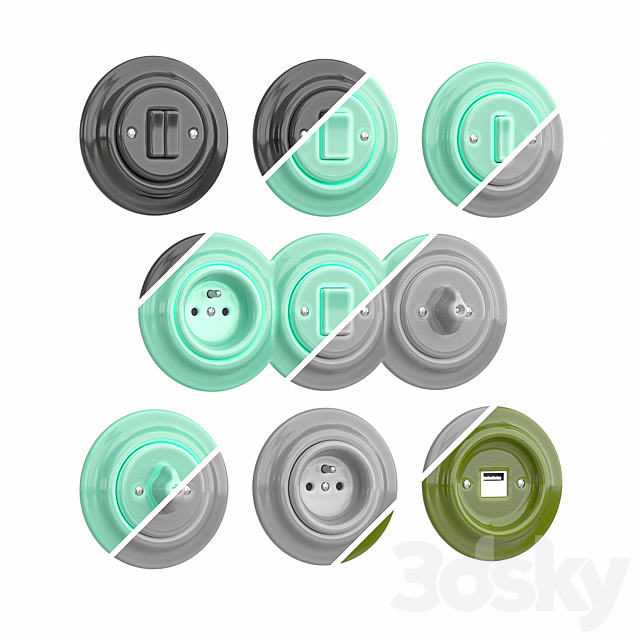 Katy Paty sockets 3ds Max - thumbnail 2