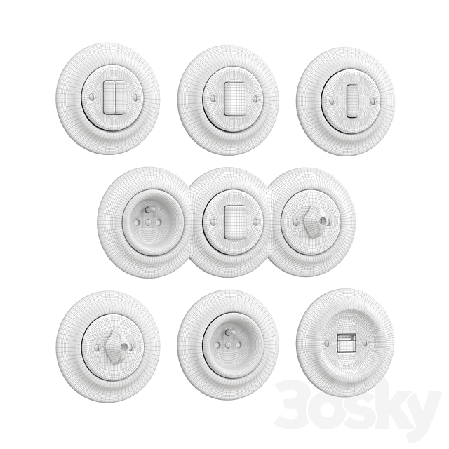 Katy Paty sockets 3ds Max - thumbnail 3