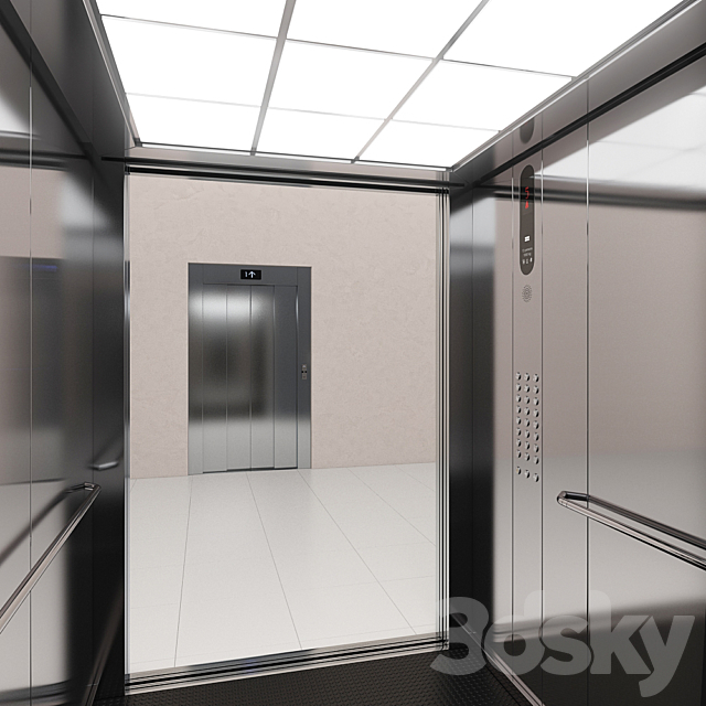 Kone MonoSpace 700 Lift (KDS 50) 3DSMax File - thumbnail 3