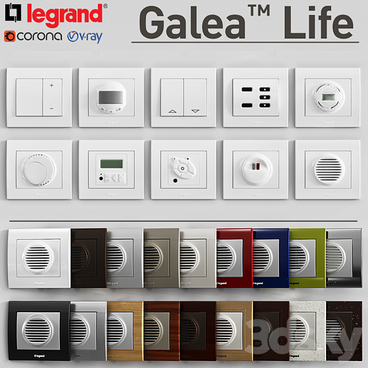 LEGRAND Galea Life (2) 3DS Max - thumbnail 1