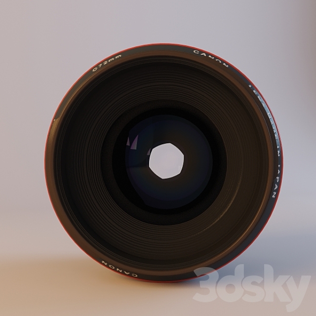 Lens Canon EF 50mm f-1.2L USM 3ds Max - thumbnail 2