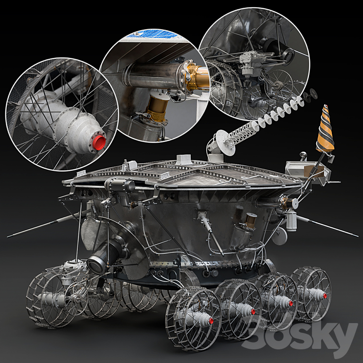 Lunokhod 3DS Max Model - thumbnail 2