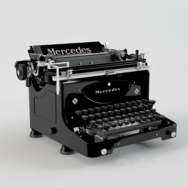 Mercedes Typewriter 3DSMax File - thumbnail 1