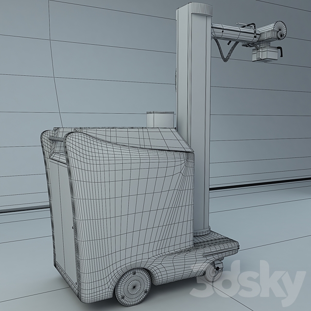 Mobile X-ray device MOBILEART MUX-100H 3DS Max Model - thumbnail 3