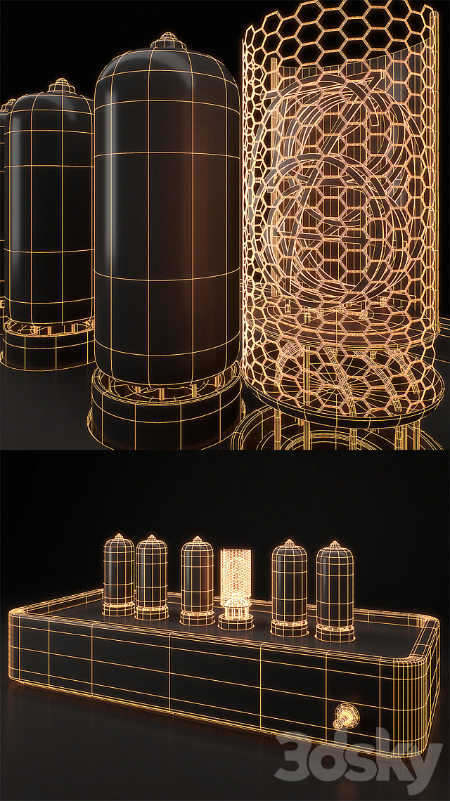 Nixie Tube Clock 3DSMax File - thumbnail 3