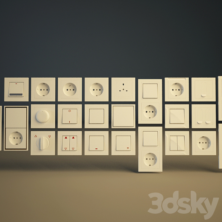 Outlets and switches 2 3DS Max - thumbnail 1