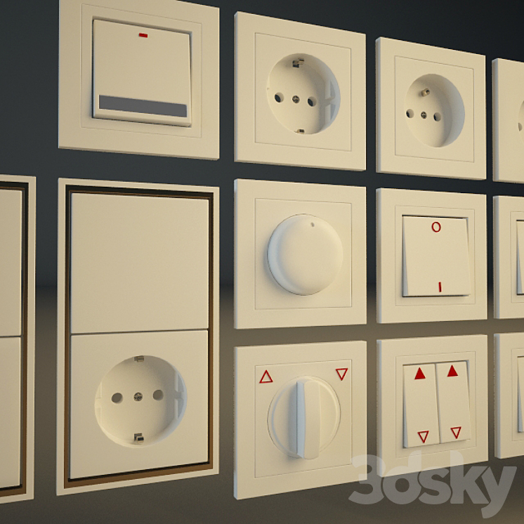 Outlets and switches 2 3DS Max - thumbnail 2