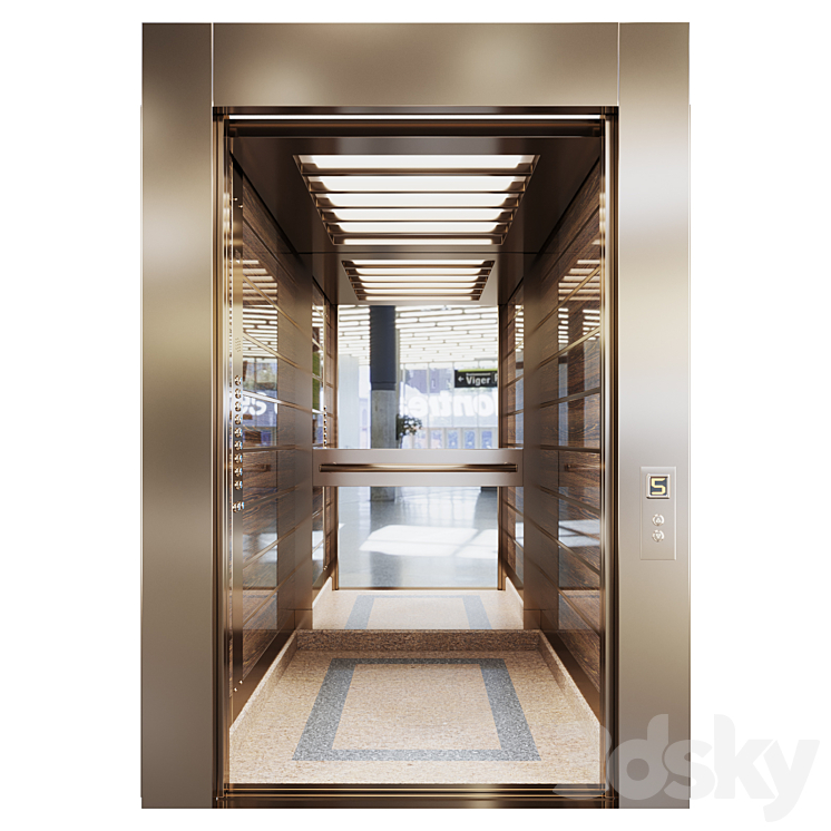 Passenger lift-4 3DS Max Model - thumbnail 1